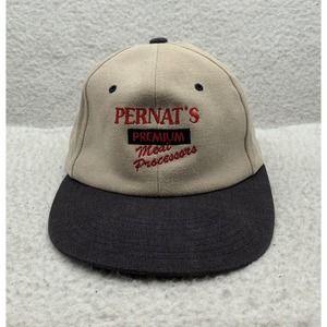 VTG Yupoong Pernat's Premium Meat Processor Baseball Hat Mens Strap Back Butcher